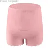 Maternité intimes culottes pour femmes maternité sécurité courte taille haute coton côtelé sous-vêtements garnis de dentelle pour le soutien du ventre enceinte sur la bosse Z230801