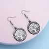 Dangle Oorbellen Mode Ronde Vintage Zinklegering Levensboom Voor Vrouwen Persoonlijkheid Twee Kleuren Plating Vakantie Stijl Meisjes Sieraden