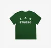 メンズTシャツIABスタジオTシャツハイストリートルーズオールマッチユニセックスカップルラウンドネックショートリーブティートップスの韓国語バージョン