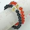 Beaded Strengen 24k Gold Tian Jade Armband Premium Gem Sieraden Armbanden Natuurlijke Agaat Rood Zwart Groen Liefhebbers Voor Mannen En Women205E