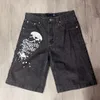 Shorts Masculino Vintage Solto Joelho Calça Praia Verão Moda Casual Y2k Hip Hop Jeans 2023 Harajuku Punk Rock Ginásio Masculino 230731