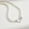 Choker Romantic Imitation Pearl Love Heart Necklaces Sweet Fashion Beaded Necklace For Women Jewelry Gifts