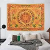 Tapisseries soleil brûlant tapisserie fleur rotin Vintage Floral mystère Hippie tenture murale décoration de la chambre