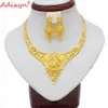 Adixyn Dubai Nappa Collana Orecchini Set Gioielli Per Le Donne Ragazza Colore Oro Africano Etiope India Gioielli Festa Nuziale N11214235J