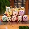 Party Favor Cute Bubble Tea Sleutelhanger Zachte Knuffel Hanger Gevulde Boba Doll Kawaii Rugzak Tas Decor Verjaardagscadeaus voor meisjes Kid Dhc1B