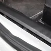 For Tesla Model 3 Front & Rear Door Sill Protective Car Leather Carbon FIber Style 17-21 4PCS256L