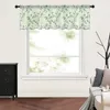 Curtain Flower Plant Tulle Kitchen Small Window Valance Sheer Short Bedroom Living Room Home Decor Voile Drapes