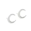 Boucles d'oreilles créoles cool et design bijoux d'oreille femme croissant de lune en argent sterling 925 simples