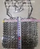 Evening Bag Bags Designer Silver Metal Sequins Chain Woven Hollow Clutch Female Travel Holiday Shoulder Handbag 230731