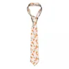 Bow Ties Peach Necktie Men Women Polyester 8 Cm Fruit Neck Tie For Slim Classic Daily Wear Gravatas Wedding Business