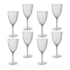 Gobelets jetables pailles 8 pièces verre plastique flûte à champagne One-ff verres transparents rouge