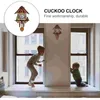 Wall Clocks Cuckoo Clock Wooden Forest House Pendulum Handcrafted Rustic Vintage For Decoration