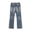 Jeans pour hommes High Street Retro Ink Splash Patchwork Jeans déchirés Pantalon évasé Hommes et Femmes Droite Casual Surdimensionné Lâche Denim Pantalon J230728