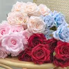 Decorative Flowers Wreaths Artificial Rose Plants Leaves Pink Silk Fake Home Decoration White Autumn Bouquet Roses Flower Office Decor 230731