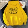 Kvinnors hoodies jinx arcane apa boom hoodie kvinnor anime rolig graffiti tryck lös tröja tröjor