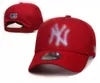 Classic Designers senaste hatthatt lyxbrev NY Baseball Cap Men's 20 Color Style Women's Round justerbar flerfärgad mössa N2