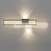 Wall Lamp Modern Rectangular Background Decoration Bedside Living Room Lights Interior Golden Luxury Light Fixture 2023