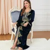 Ethnic Clothing Dress Abaya Casual Adult Slight Strech Satin Polyester Dresses Women Flash Sale