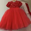 Sukienki dziewczynki 3 8 -letnia Dziewczyny Księżniczka Sukienka cekinowa koronkowa impreza weselna Tutu Puszysta suknia dla dzieci