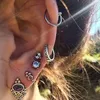 Stud Earrings Punk 001 Earring Sets Bohemia Vintage Ear Clip For Women Gem Dolphin Flower Fatima Hand