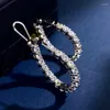 Pendientes de aro de alta calidad 925 plateado Zircon pendiente pequeño en forma de U para mujer (DJ1579)