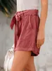 Damesshorts Dameskleding Koreaanse mode Losse dames vetersluiting Hoog getailleerde stevige stedelijke casual slanke gekrulde broek