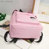 Skolväskor Kvinnors ryggsäck Kvinnors mäns 2023 Designer Simple Pink Korean Fashion Billiga ryggsäck Skola Svart Canvas Sy School Bag Z230801