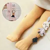 Kinder Socken Baby Mädchen Strumpfhosen Cartoon Strümpfe 3D Kaninchen Nette Mädchen Strumpfhosen Baumwolle Herbst Winter Hosen Gestrickte Hosen 0 4 jahre 230731