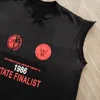 Erkekler Tişörtleri Kolsuz 555555 Kesim Erkek Kadın Kalite Büyük Boyutlu Genç Thug T-Shirt Örümcek Ağ Tees