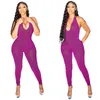 Sommer Designer Kleidung Frauen V-ausschnitt Overalls Schlank Sexy Ärmellose Mesh Hals Hängen Open Back Strampler Damen Skinny Body