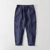 Pantaloni da uomo 2023 a righe casual per giovani estate lino traspirante versatile sciolto grande lunghezza dritta