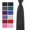 Cravates en textile de polyester solide pour hommes Cravates de cou de couleur pure Cravates pour hommes