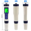 Medidores de PH 5 en 1 Medidor de temperatura digital TDS / EC / PH / Salinity Water Quality Monitor Tester para piscinas Agua potable Acuarios 230731