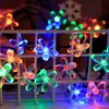 Decorações de jardim luz solar led flor fada cordão luzes ao ar livre atmosfera de natal lâmpada corrente flor festão festa decoração de casa 230731