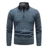 Männer Pullover Pullover Slim Fit Casual Rollkragenpullover Hohe Qualität Männer Winter Dickere Warme Stehkragen Strickjacken 3XL