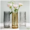 Vases Européen Simple Creative Transparent Colorf Vase En Verre Salon Dessus De Table Smallmouth Maison Fleur Artisanat Décor Drop Delivery G Dhkww