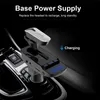 ER9 CAR MP3 Player Bluetooth Headset 2 in 1 FM Transmitter Bluetooth Hands- SeekerPhone Line Audio Induction لجميع الهواتف الذكية 2810