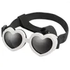 Dog Apparel Heart-shaped Pet Sunglasses For Small Waterproof UV Protection Cat Sun Glasses Adjustable Strap Goggles