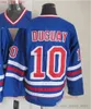 1980 Película Vintage Hockey 9 Adam Graves Jerseys CCM Bordado 10 Ron Duguay 11 Mark Messier Jersey Blanco Naranja Retro Man