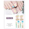 Nail Art Kits 22 Blatt Zehenaufkleber, vollständige Wraps, Zehennagellackstreifen für Frauen, selbstklebende Gel-Abziehbilder