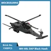 Blöcke MOC Gebäude MH 60L DAP Black Hawk Flugzeug Modell DIY Zusammengebaute Ziegelsteine Pädagogisches Kreatives Spielzeug Weihnachten Kinder Geschenke 1508PCS 230731