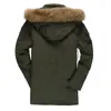 Heren Trenchcoats Outdoor Winter Middellange en lange katoen gevoerde thermische tactische overjas Katoenen kleding