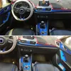 Para mazda 3 axela 2013-2018 painel de controle central interior maçaneta da porta 3d 5d fibra de carbono adesivos decalques estilo do carro accessorie324u