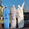 Ubranie etniczne 2 -częściowy jilbab muzułmański skromny khimar burqa szatę kobiety modlitwa odzież islam sukienka set Turkish Kaftan Hijab Dubai Abaya