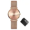 Andra klockor släpper frakt A ++++ Kvalitet Rostfritt stål Band Japan Quartz Movement Waterproof Women Full Rose Gold Ladies Luxury Wrist Watch J230728