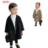 Płaszcz kurtki zimowe chłopcy dziewczyna wełniana podwójnie piersi Baby Boy Trench Lapel Autumn Dzieci Obiter Obiter Obiat Wool Overcoat 2307731