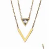 Hanger Kettingen Diamond Womens Ketting Ontwerper Gouden Ketting Cubaanse Link Channel Sieraden Kettingen Ice Out V Plated Fl Drill Sleutelbeen Dro Dhnpr