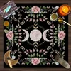 Borddukmåne altarduk förändra tyg tarot dukduk blomma tarotmattdekor för stuga kärna R230726