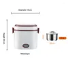 Electric Rice Cooker Stainless Steel Liner Cooking Machine Portable Mini Thermal Heating Lunch Box Food Container Warmer