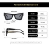 Occhiali da sole Fashion Square Frame Hip Hop Vintage Light Luxury Personality UV400 Casual Black Glasses Eyewear For Adult Women Men